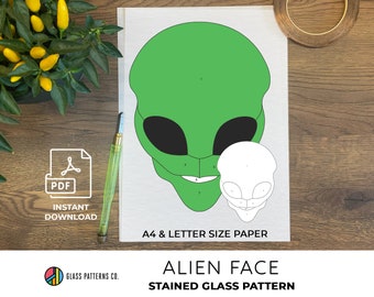 Alien Gesicht Glasmalerei: Anfänger UFO-Design PDF Download