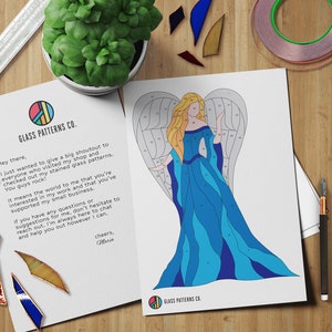 Engel Muster | Glasmalerei | DIGITALER DOWNLOAD | Flügel Sonnenfänger | Zwischen-PDF | DIN A4 | A3| Buchstabe | basteln