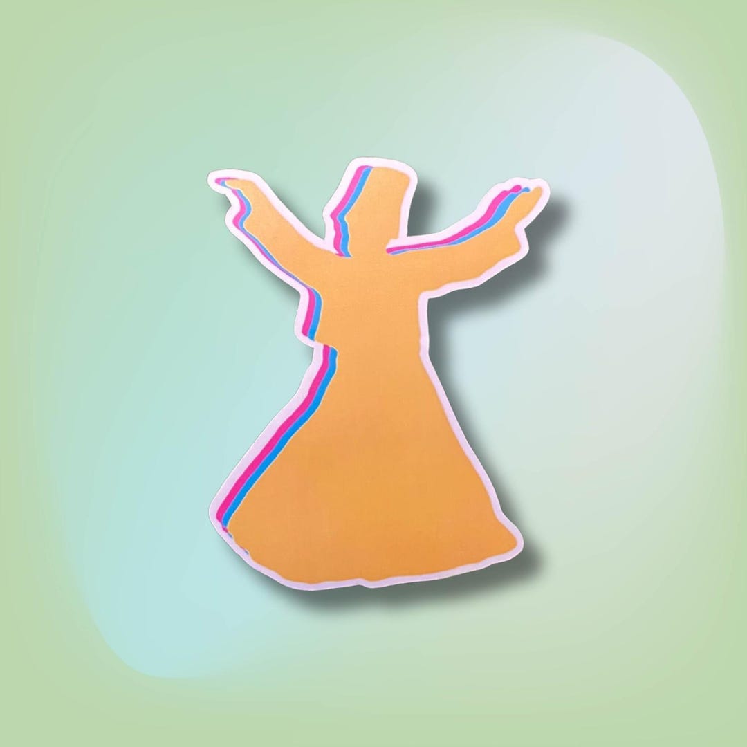Whirling Dervish Sticker Turkish Sticker Istanbul Sticker Spiritual ...