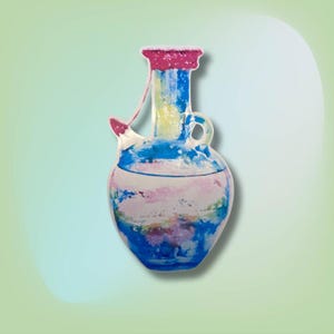 Lebanese Ibrik Sticker: Watercolor Water Jug Vinyl Decal