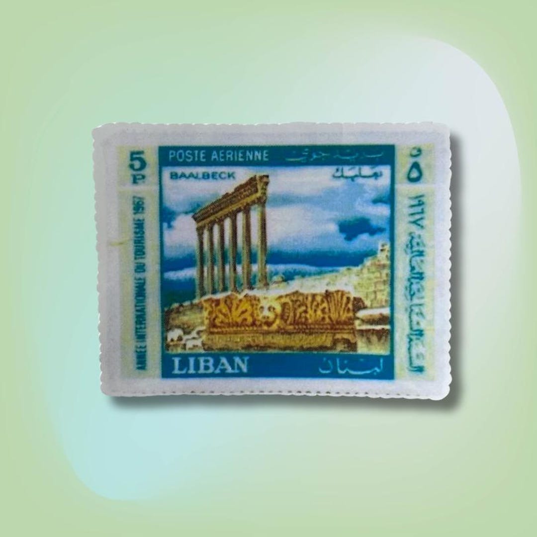 Lebanon Sticker | Stamp Stickers | Baalbeck Roman Ruins Sticker ...