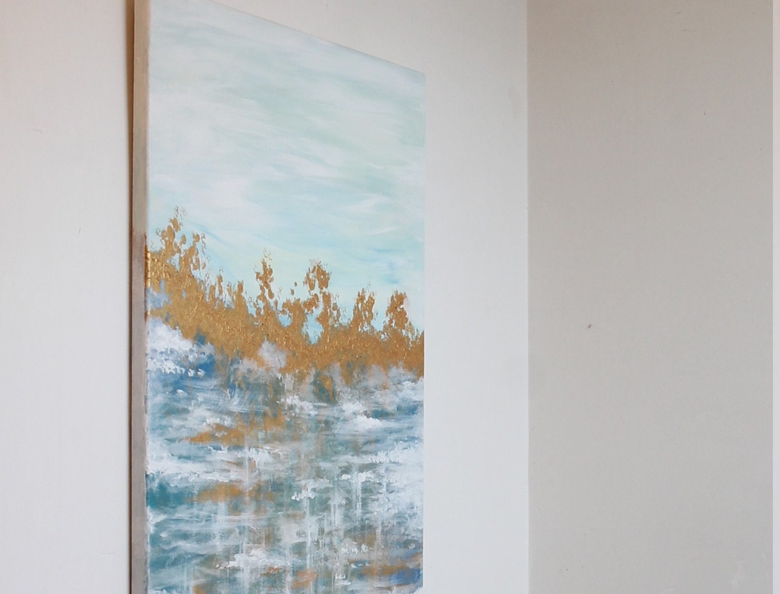 Peinture sur Toile Acrylique Grand Format Originale Tableau Artistique Décoratif Couleurs Reliefs Ar