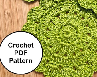 Crochet Lacy Coasters, PDF Pattern only