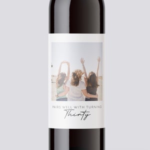 Custom wine label - Photo wine label | engagement wine label - wedding gift | birthday gifts - couple gift -Bridal label -engagement favor