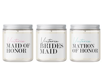 Bridesmaid proposal candle labels - Bridal party proposal- Personalized wedding gift - Minimalist label - Custom candle label
