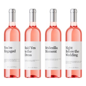 Cadeaux de fiançailles - Etiquettes de vin, étape importante de la planification du mariage, future mariée, étiquette de vin personnalisée - Cadeau de planification de mariage pour la mariée - sticker personnalisé
