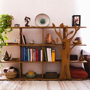Tree shelf, handmade, children's furniture, waldorf furniture, montessori furniture, charming furniture, natural wood, crafts