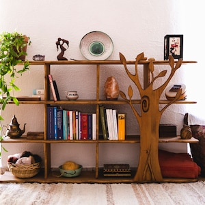 Tree shelf, handmade, children&#39;s furniture, waldorf furniture, montessori furniture, charming furniture, natural wood, crafts