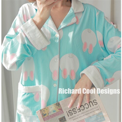 Soft Cartoon Rabbit buying Lounge-wear for Woman,Cute Fleece Nightwear,Set Outfits,Fleece Long Sleeve Lounge Wear,Sleepwear Set,Night Wear,Gift