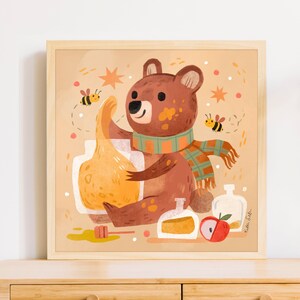 Honey Bear Art Print