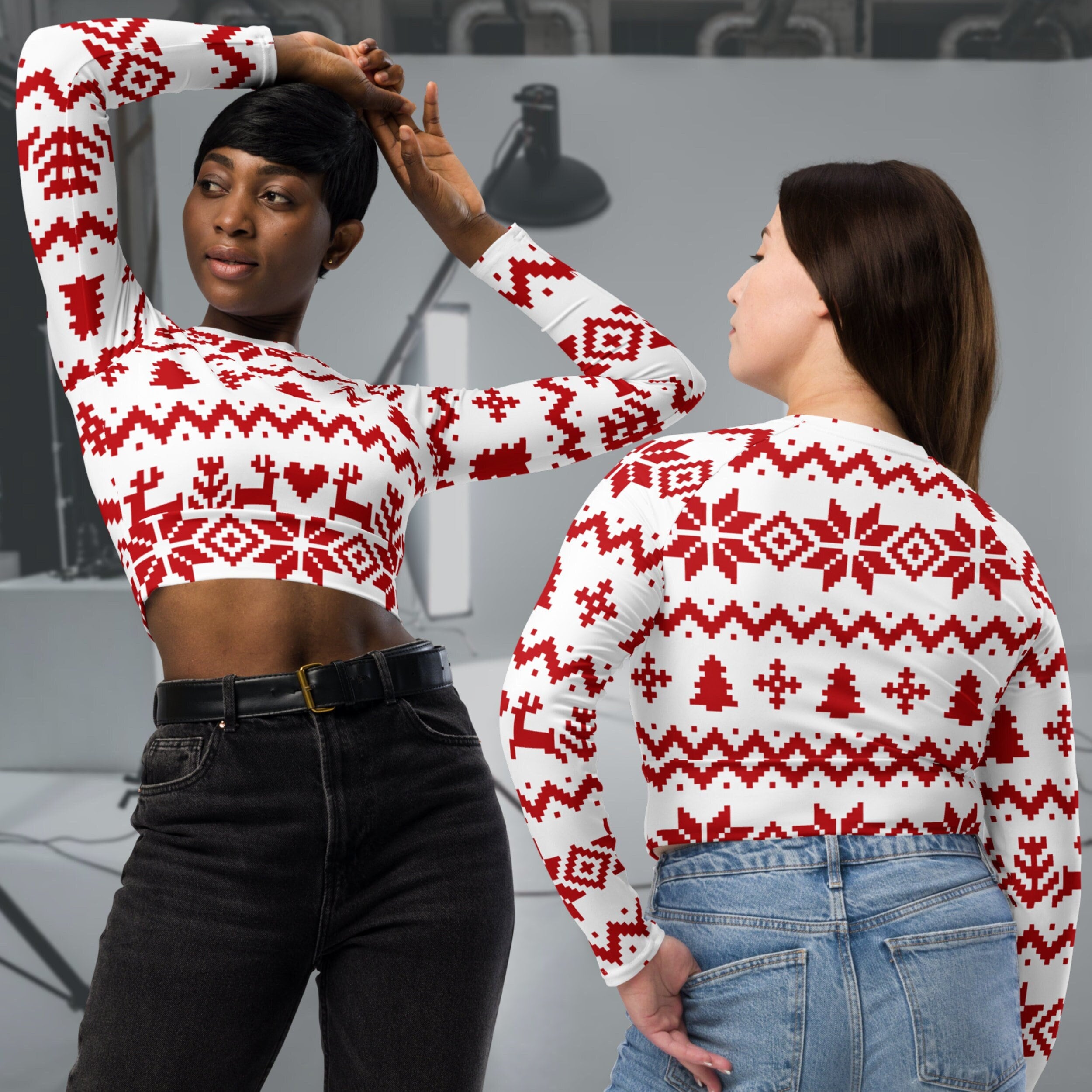 Christmas Crop Top - Etsy New Zealand