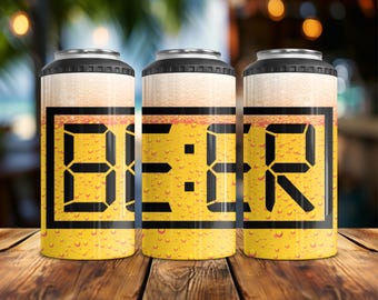 Beer o'clock Multi-Use 4-in-1 Can Cooler | Fits Slim Cans, Regular Cans, Bottles & Works as a Tumbler