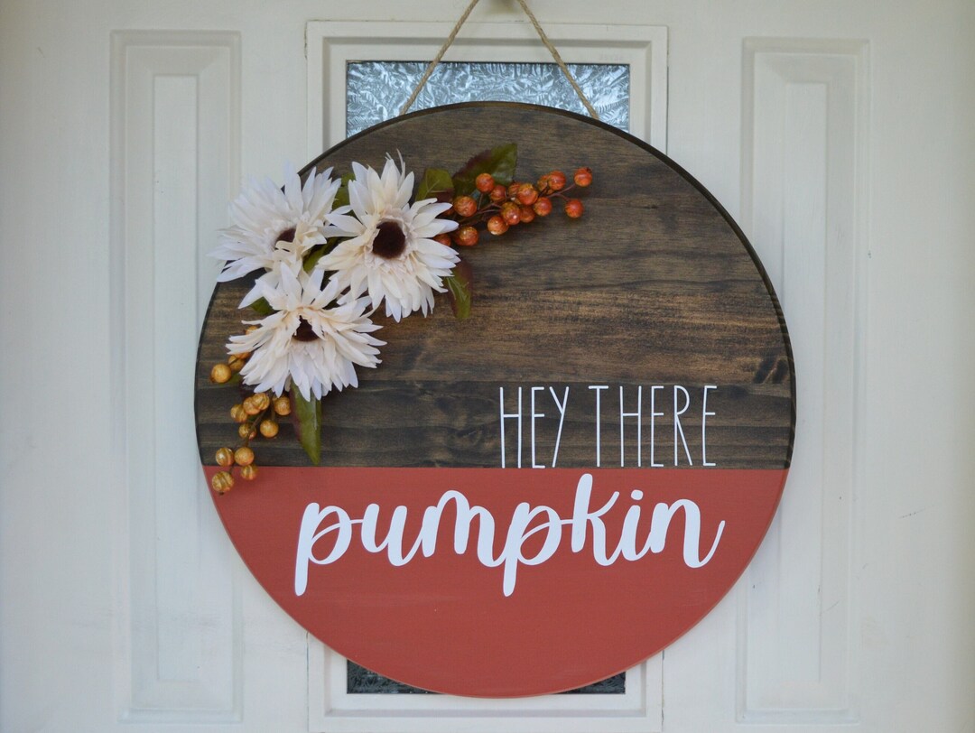 Hay There Fall Hey There Pumpkin Fall Front Door Decor - Etsy
