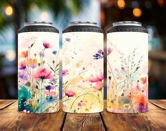 Wildflowers 4 in 1 Multi-Use 4-in-1 Can Cooler | Fits Slim Cans, Regular Cans, Bottles & Works as a Tumbler
