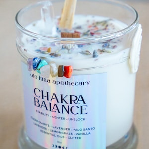 Zen Vibes Candle: Harness Energy Alignment with our Chakra Balance and Intention Crystal Candle