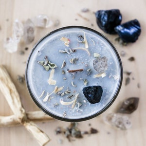 Uplift Your Space: Protection Intention Candle for Positive Vibes! - Crystal Candle