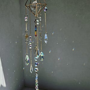 Suncatcher, Rainbow Prism Suncatcher, Crystal Sun Catcher, Boho Home Decor, Colorful Hippie Window Hanging, Mystical Decor, Unique Gift