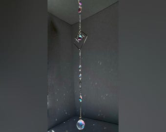 Acchiappasole, acchiappasole a prisma arcobaleno, acchiappasole in cristallo, arredamento boho per la casa, colorato arazzo hippie per finestre, arredamento mistico, regalo unico