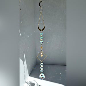 Suncatcher, Rainbow Prism Suncatcher, Crystal Sun Catcher, Boho Home Decor, Colorful Hippie Window Hanging, Mystical Decor, Unique Gift