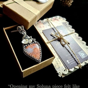 Ethiopian Fire Opal Necklace, Argentium Silver Wire Wrap Pendant, Handmade Jewelry, One of a Kind Gift image 5