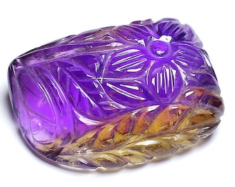 Tallado de ametrina natural para joyería Piedra de ametrina de color biológico