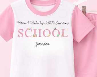 Personalised Starting Nursery/School Pyjama Set | First Day | Back to School