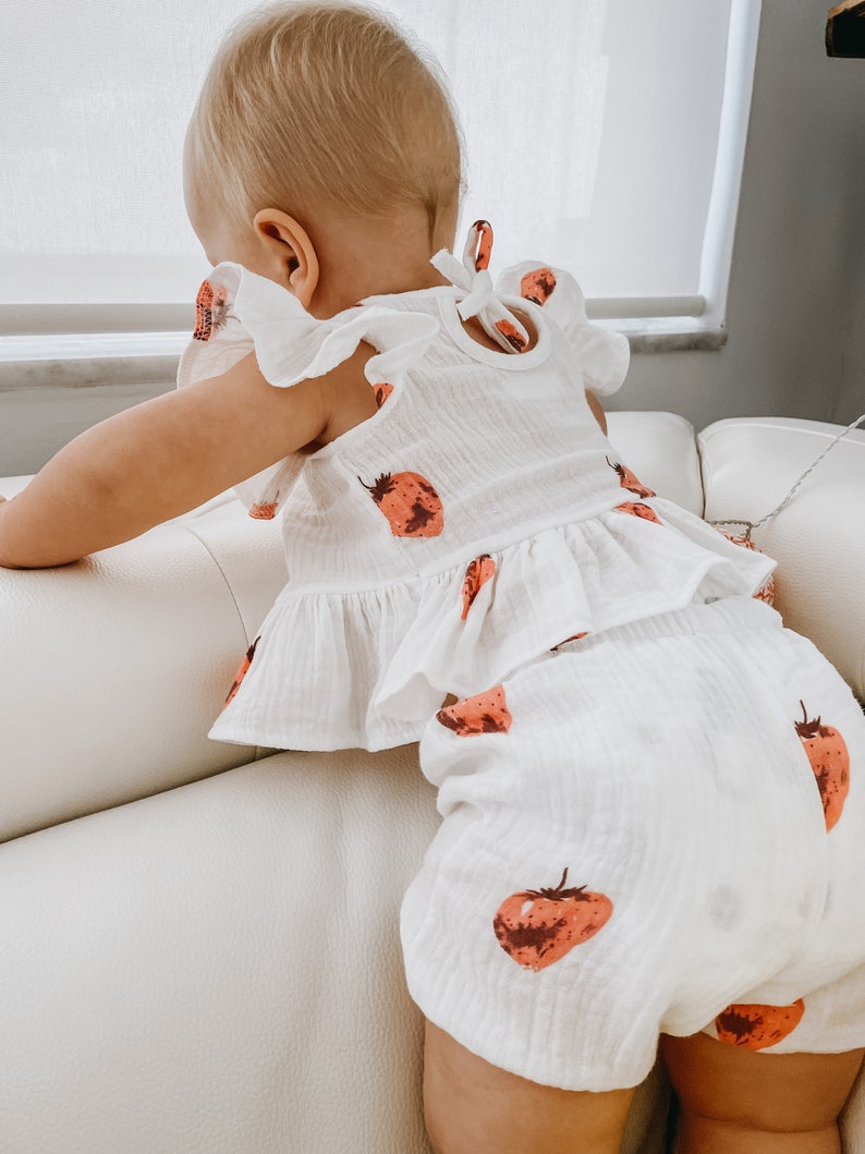 Baby Muslin Set Organic Cotton Gauze Set Summer Baby Clothes Baby