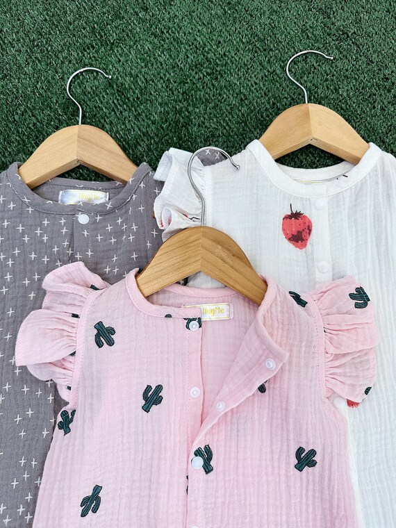 Cotton Gauze Baby Clothes Baby Clothes Baby Romper Baby Girl Clothes Summer Kids Clothes Muslin Clothes Cotton Clothes Etsy Canada