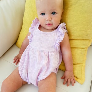 Cotton Baby Romper, Muslin bodysuit, Baby Girl Clothes, Baby Onesies, Cute Baby Clothes, Summer Kids Clothes