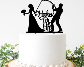 Hooked for life Cake Topper2 - PNG SVG DXF
