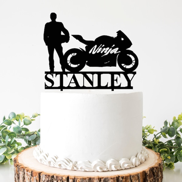 Motorbike Kawasaki Ninja Birthday custom - PNG SVG DXF