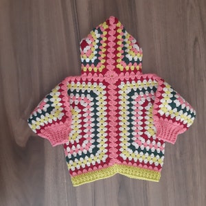 Handmade crochet toddler's jacket zdjęcie 2
