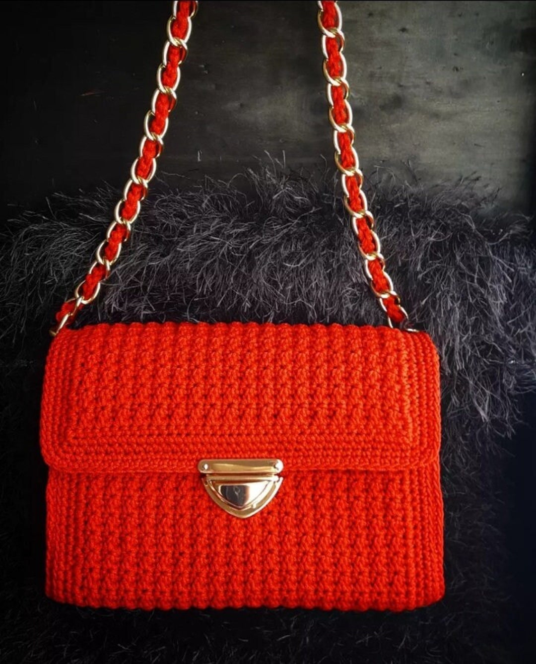 Handmade Red Crochet Bag Etsy Handmade Red Crochet Bag Etsy