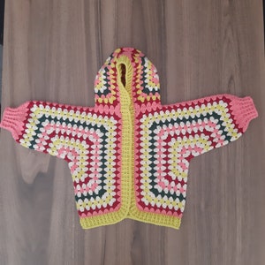 Handmade crochet toddler's jacket zdjęcie 6