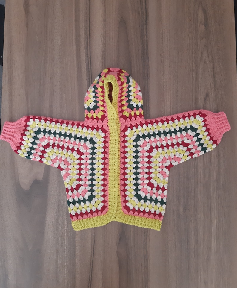 Handmade crochet toddler's jacket zdjęcie 6