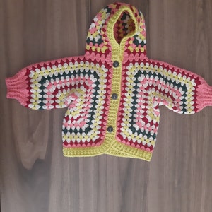 Handmade crochet toddler's jacket zdjęcie 9