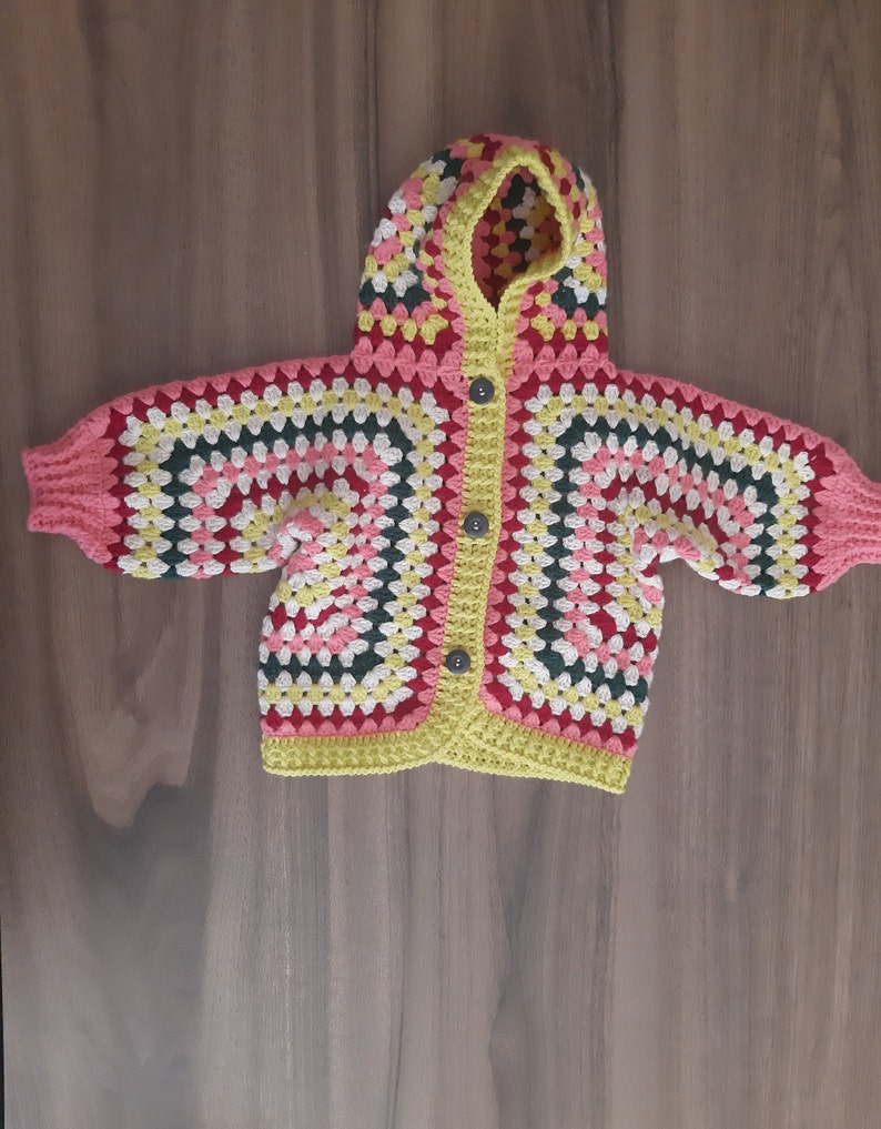 Handmade crochet toddler's jacket image 9