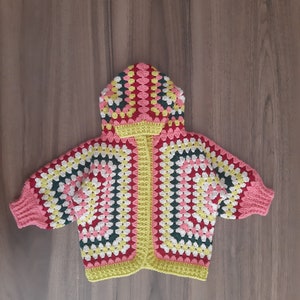 Handmade crochet toddler's jacket zdjęcie 3