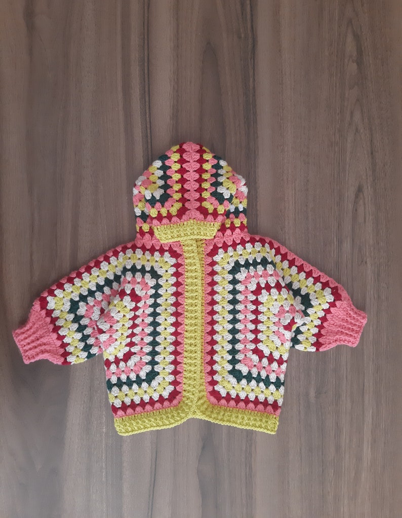 Handmade crochet toddler's jacket zdjęcie 3