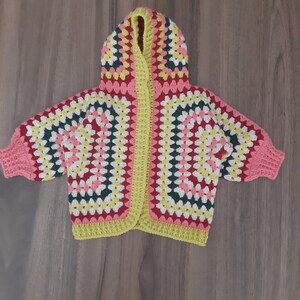 Handmade crochet toddler's jacket zdjęcie 4