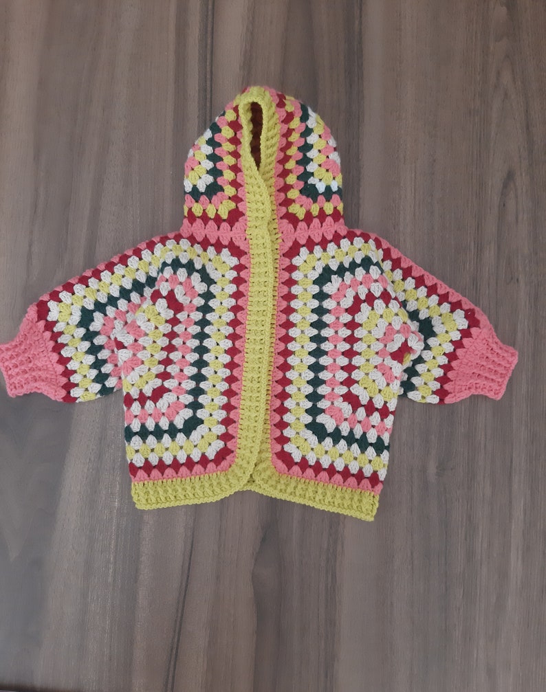 Handmade crochet toddler's jacket zdjęcie 4