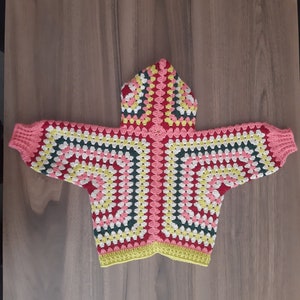 Handmade crochet toddler's jacket zdjęcie 7