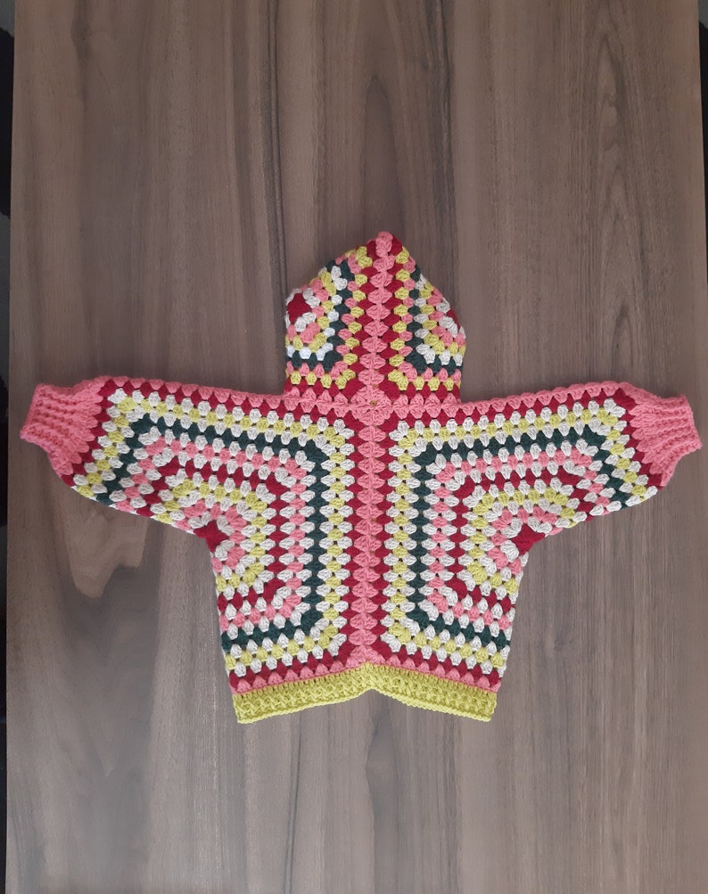 Handmade crochet toddler's jacket zdjęcie 7