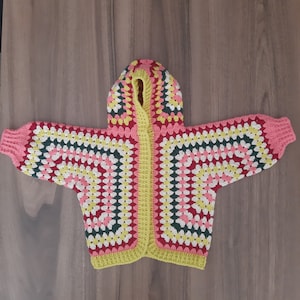 Handmade crochet toddler's jacket zdjęcie 1