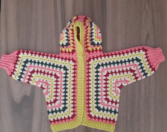 Handmade crochet toddler's jacket