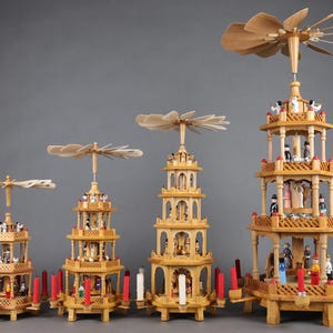 Vintage German Christmas Pyramid: Erzgebirge Wooden Candle Carousel - Etsy