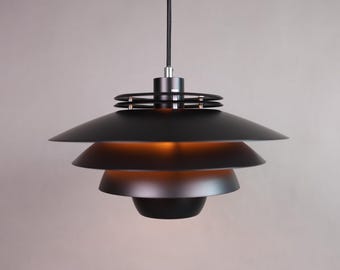 Lámpara colgante danesa moderna vintage negra de DybergLarsen