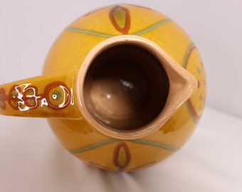 陶器製 水差し 金色装飾 手作りの陶器の水差し：素朴な黄金色の葉の装飾 - Etsy 日本