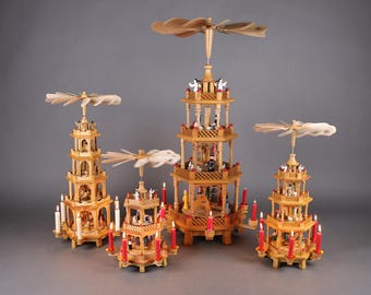 ドイツ製　木製　クリスマスピラミッド Amazon.co.jp: ドイツ製クリスマスデコレーションピラミッド 18インチ