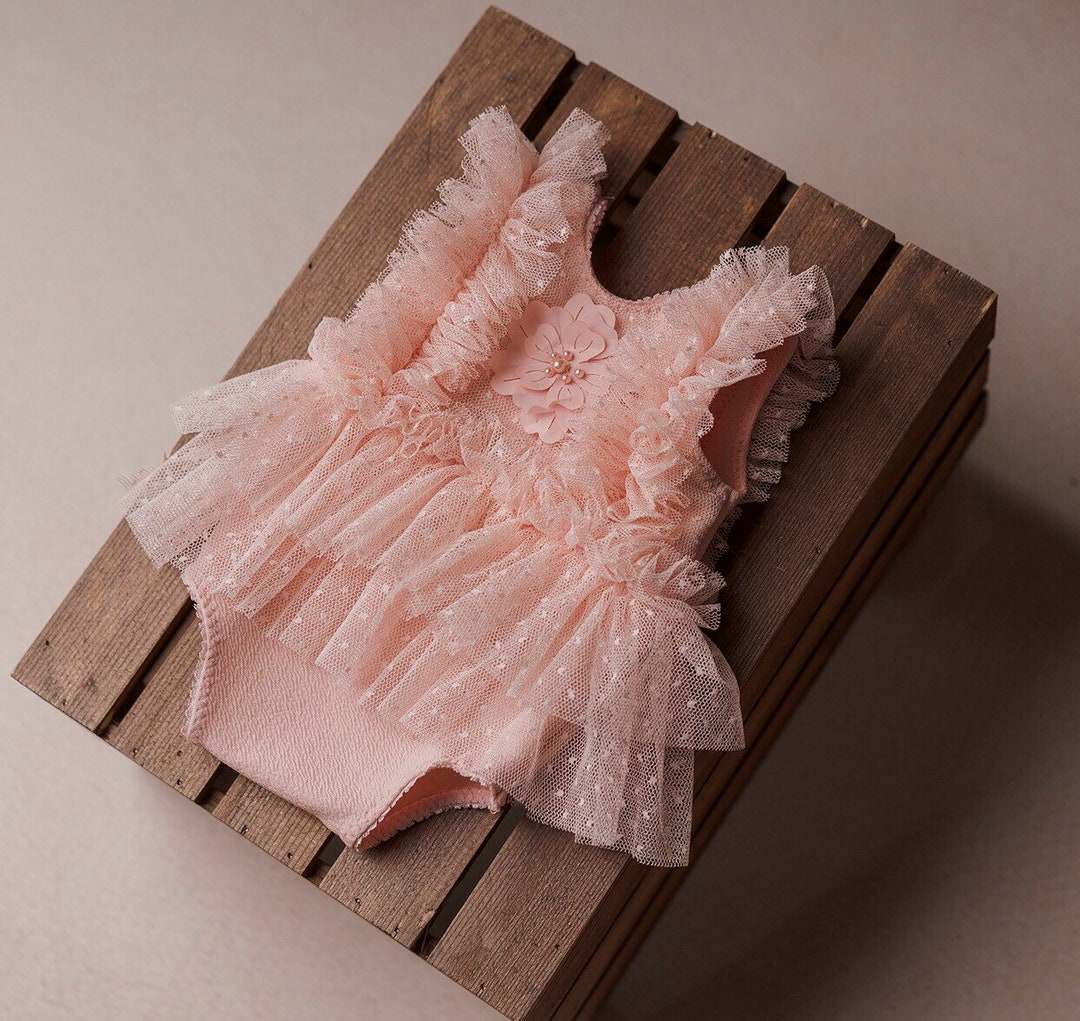 New Born Baby Girl Velvet Stuff Romper In Pink Color main image 1